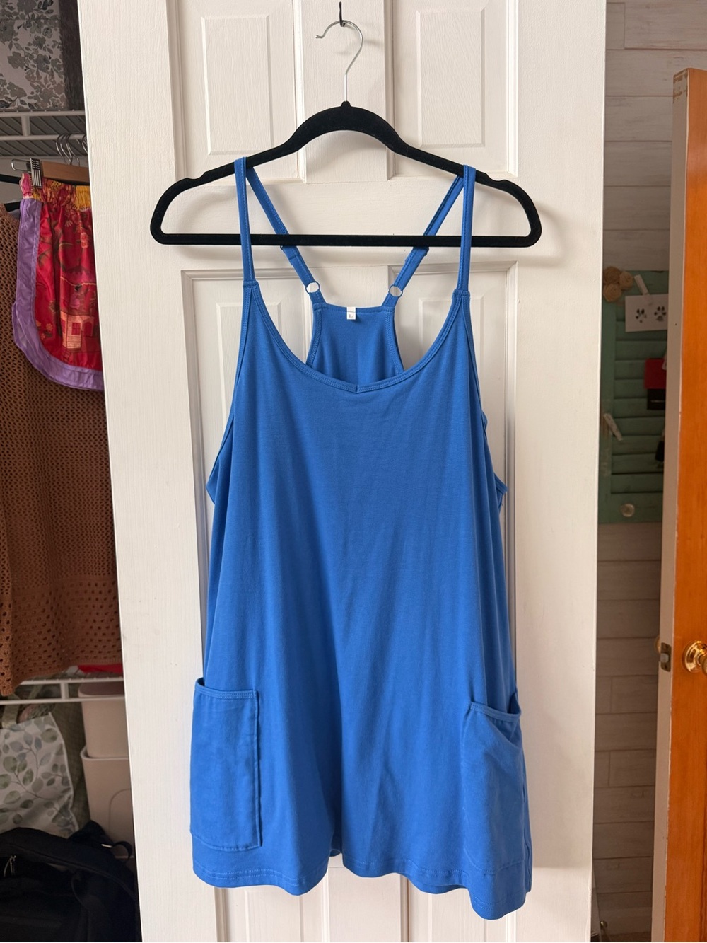 Blue Women's Romper - Lightweight Tank with Pockets